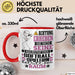 Softballspielerin Geschenk Tasse Lustiger Spruch Erheben Sie Sich Der Softballspielerin Betritt den Raum Rot Trendation