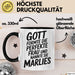 Marlies Tasse Geschenk Gott Formte Die Perfekte Frau Marlies Geschenkidee Schwarz Trendation