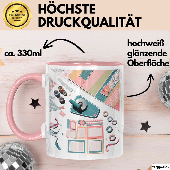 Scrapbooker Tasse Geschenk Lustige Geschenkidee Spruch Für Erinnerungs Bewahrer Rosa Trendation