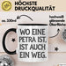 Petra Tasse Geschenk Wo Eine Petra Ist Ist Auch Ein Weg Geschenkidee Geburtstag Schwarz Trendation