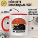 Katze Tasse Geschenk Na Sicha Ned Geschenkidee Katzenliebhaber Kaffee-Becher Rot Trendation