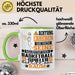 Basketballspieler Geschenk Tasse Lustiger Spruch Erheben Sie Sich Der Basketballspieler Betritt den Raum Grün Trendation
