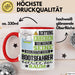 Bootsfahrer Geschenk Tasse Lustiger Spruch Erheben Sie Sich Der Bootsfahrer Betritt den Raum Rot Trendation