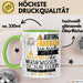 Musikwissenschaftlerin Tasse Geschenk Lustiger Spruch Bitte Erheben Sie Sich Seine Majestät Die Musikwissenschaftlerin Betritt Den Raum Grün Trendation