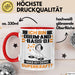 Drum-and-Bass-DJ Tasse Geschenk für Drum-and-Bass-DJ Geburtstag Lustiger Spruch Kaffee-Becher Was Ist Deine Superkraft Rot Trendation