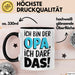 Opa Großvater Tasse Becher Geschenk Lustige Geschenkidee Spruch Ich Bin Der Opa Ich Darf Das Trendation