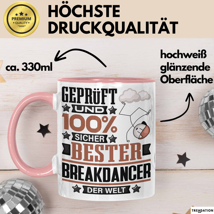 Breakdancer Geschenk Lustiger Spruch für Breakdancer Geschenkidee Bester Breakdancer Der Welt Rosa Trendation