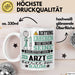 Arzt Geschenk Tasse Lustiger Spruch Erheben Sie Sich Der Arzt Betritt den Raum Weiß Trendation