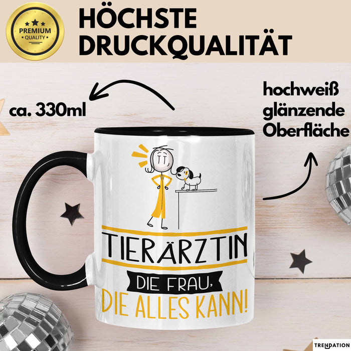 Tierärztin Geschenk Tasse Becher Die Frau Die Allen Kann Geschenkidee für eine Tierärztin Lustig Trendation