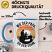 Papa Vatertag Vater Sohn Tasse Becher Geschenk Lustige Geschenkidee Spruch Wie Der Papa So Der Sohn Blau Trendation