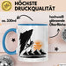 Kletterer Tasse Geschenkidee Abenteuersucher Lustiger Spruch Geschenkidee Lustig Blau Trendation