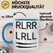 Schlagzeugspieler Schlagzeuger Schlagzeug Tasse Geschenk Lustige Geschenkidee Spruch Rlrr Lrll Blau Trendation