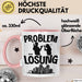 Immobilienmakler Tasse Geschenk für Immo Verkäufer Männer Geschenkidee Problem und Lösung Immobilien Rosa Trendation