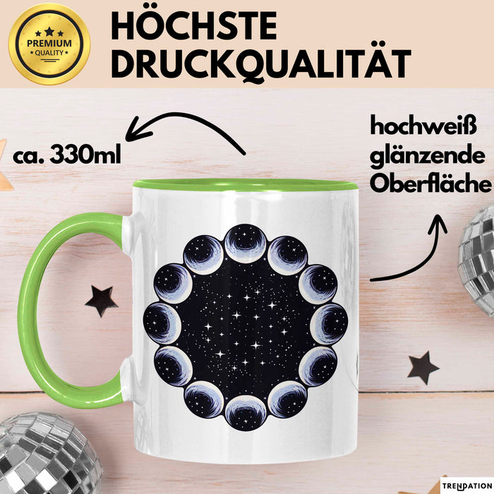 Astronomie Fan Tasse Geschenkidee Sternengucker Lustiger Geschenkidee Lustig Grün Trendation