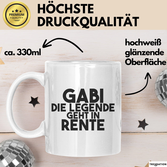 Gabi Tasse Gabi – Die Legende Geht In Rente Geschenk