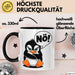 Sarkastischer Pinguin Tasse Geschenk Lustige Geschenkidee Spruch Nö Schwarz Trendation