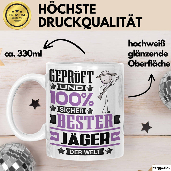 Jäger Geschenk Lustiger Spruch für Jäger Geschenkidee Bester Jäger Der Welt Weiß Trendation