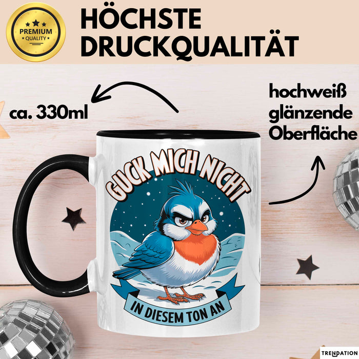 Sarkasmus Sarkastisch Tasse Geschenk Lustige Geschenkidee Guck Mich Nicht In Diesem Ton An Schwarz Trendation