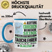 Tauchlehrer Geschenk Tasse Lustiger Spruch Erheben Sie Sich Der Tauchlehrer Betritt den Raum Blau Trendation