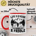 Rudern Tasse Geschenk Life Is A River Grab A Paddle Becher Rot Trendation