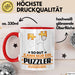 Puzzler Geschenk Tasse So Gut Kann Nur Ein Puzzler Aussehen Geschenkidee Kaffee-Becher Rot Trendation