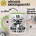 Drummer Schlagzeug-Spieler Geschenk Tasse Geschenkidee Kaffee-Becher Schlagzeuger Ja Das Muss So Laut Grün Trendation