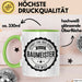 Bauarbeiter Tasse Geschenk 100% Bester Bauleiter Handwerker Geschenkidee Lustig Grün Trendation