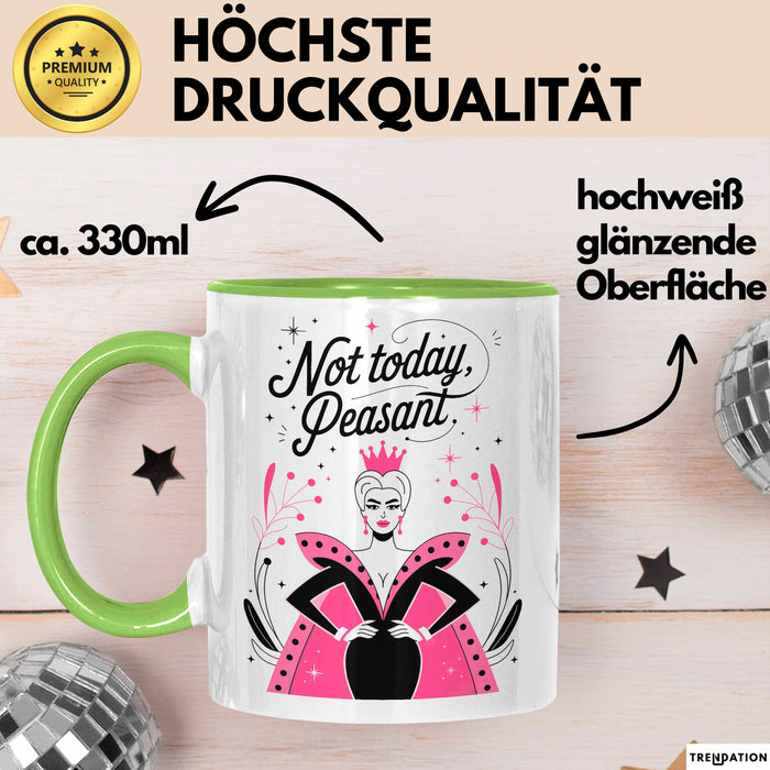 Freche Königin Tasse Geschenk Lustige Geschenkidee Spruch Für Starke Persönlichkeiten Grün Trendation