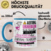 Survival-Trainerin Tasse Geschenk Lustiger Spruch Bitte Erheben Sie Sich Seine Majestät Die Survival-Trainerin Betritt Den Raum Blau Trendation