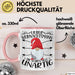 Lustige Tasse Weihnachten Lieber Weihnachtsmann Die Waren Alle Unartig Kaffee-Becher Geschenkidee Wichteln Wichtelgeschenk Rosa Trendation