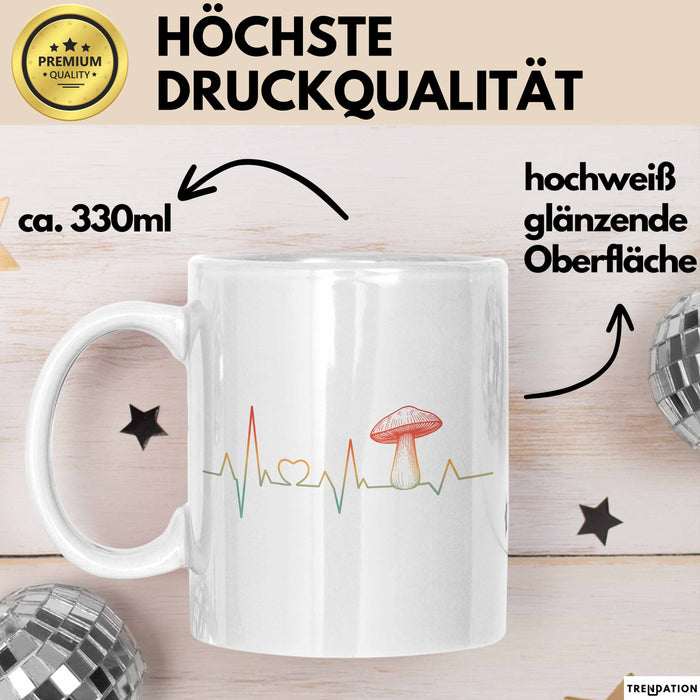 Pilzsammler Tasse Geschenk Pilze Sammeln Geschenkidee Weiß Trendation