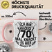 70er Geburtstag Geschenk Männer Frauen Ich Bin Knackige 70 Tasse Geschenkidee Lustiger Spruch Opa 70. Geburtstag Kaffee-Becher Rosa Trendation