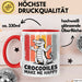Krokodil Tier Tasse Geschenk Lustige Geschenkidee Spruch Krokodile Machen Mich Glücklich Rot Trendation