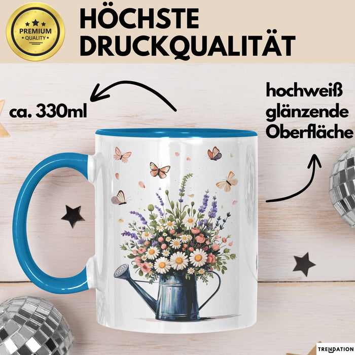 Florist Tasse Geschenk Lustige Geschenkidee Spruch Für Blumen Liebhaber Blau Trendation