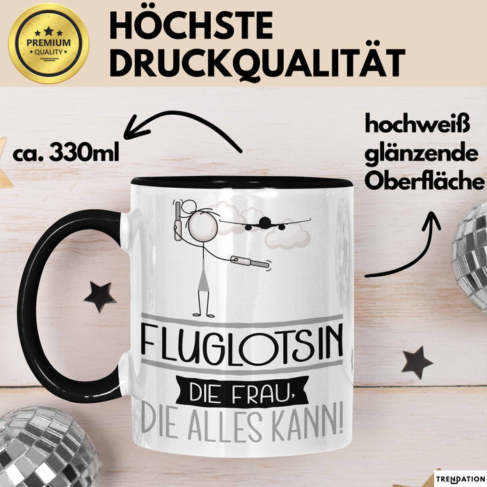 Fluglotsin Geschenk Tasse Becher Die Frau Die Allen Kann Geschenkidee für eine Fluglotsin Lustig Trendation