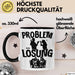 Poker Tasse Geschenk für Poker-Spieler Männer Geschenkidee Problem und Lösung Poker Spielen Kartenspielen Schwarz Trendation