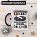 Raucher Geschenk Tasse Spruch Stress? Kenne Ich Nicht Ich Bin Raucher Geschenkidee Zigaretten Schwarz Trendation