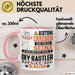 DIY-Bastler Geschenk Tasse Lustiger Spruch Erheben Sie Sich Der DIY-Bastler Betritt den Raum Rosa Trendation