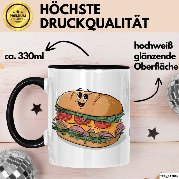 Sandwich Liebhaber Tasse Geschenkidee für Snack Stapel Fan Trendation