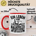 Bauarbeiter Baustelle Tasse Geschenk Ein Leben Ohne Baustelle Ist Möglich Aber Sinnlos Rot Trendation
