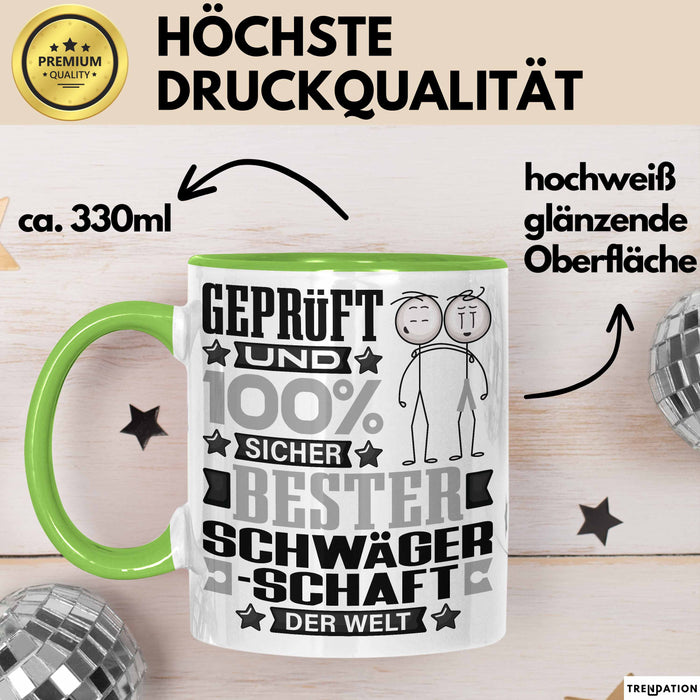 Schwägerschaft Geschenk Lustiger Spruch für Schwägerschaft Geschenkidee Bester Schwägerschaft Der Welt Grün Trendation