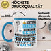 Physiker Geschenk Tasse Lustiger Spruch Erheben Sie Sich Der Physiker Betritt den Raum Blau Trendation