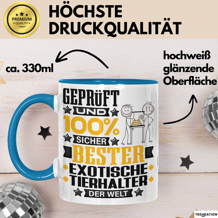 ExotischeTierhalter Geschenk Lustiger Spruch für ExotischeTierhalter Geschenkidee Bester ExotischeTierhalter Der Welt Blau Trendation