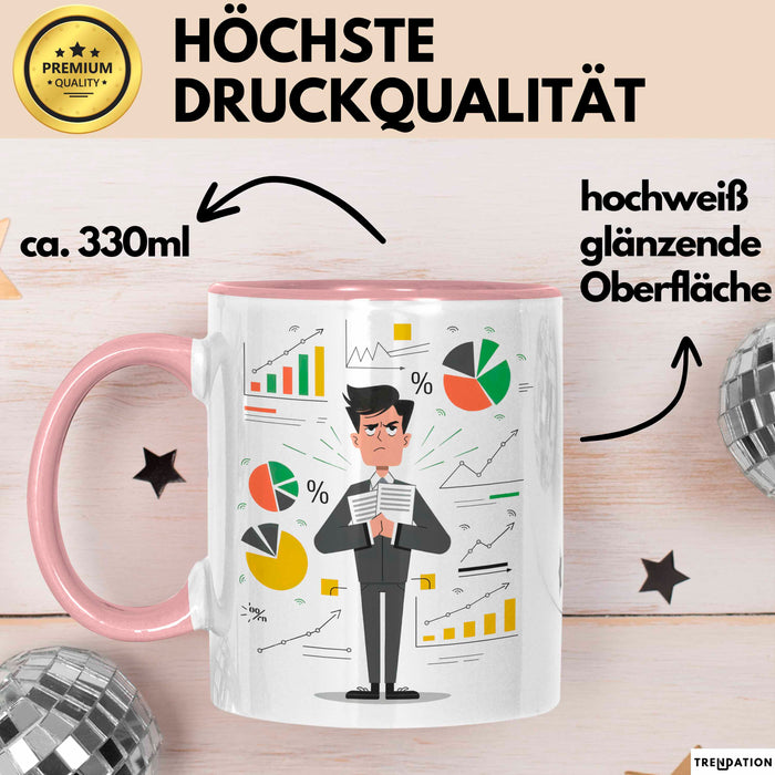 BWL Student Tasse Geschenk Lustige Geschenkidee Spruch Für Zukünftige Führungskräfte Rosa Trendation