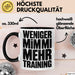 Fußballtrainer Fußballteam Tasse Geschenk Lustige Geschenkidee Spruch Weniger Mimimi Mehr Training Trendation