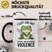 Frosch Tasse Geschenk I Slept Like Shit Choosing Violence Geschenkidee Lustig Schwarz Trendation