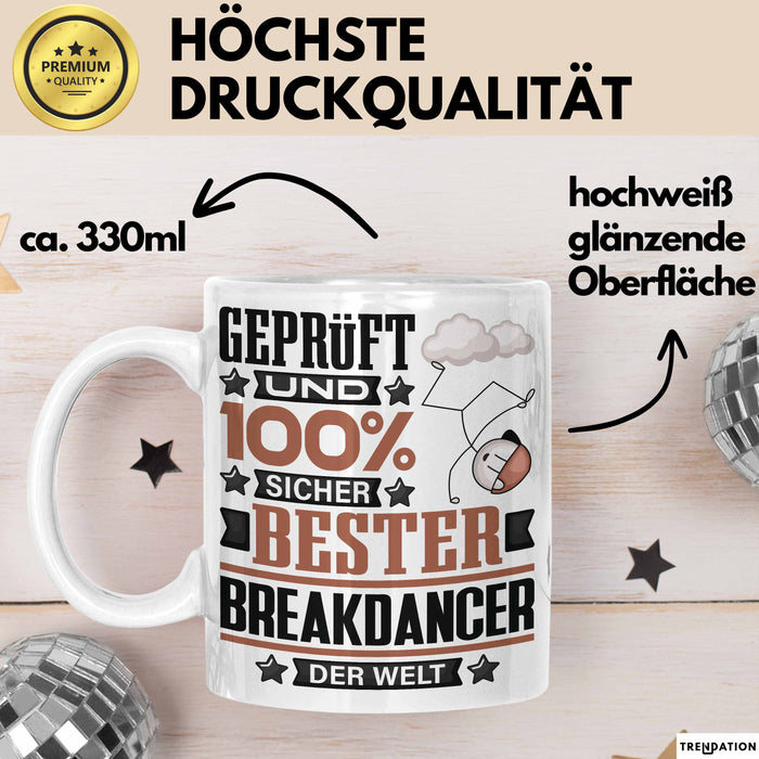 Breakdancer Geschenk Lustiger Spruch für Breakdancer Geschenkidee Bester Breakdancer Der Welt Weiß Trendation