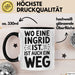 Ingrid Tasse Geschenk Wo Eine Ingrid Ist Ist Auch Ein Weg Geschenkidee Becher mit Name Schwarz Trendation