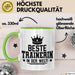 Trainerin Tasse Geschenk Beste Trainerin In Der Welt Fussball Handball Hockey Trainerin Grün Trendation