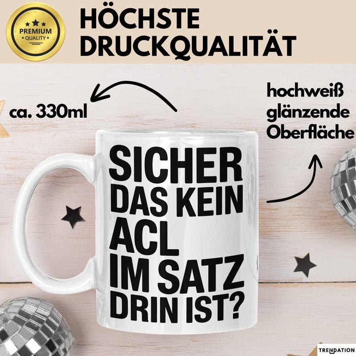 Lateinlehrer Unterricht Tasse Geschenk Lustige Geschenkidee Spruch Sicher Das Kein Aci Im Satz Drin Ist Weiß Trendation